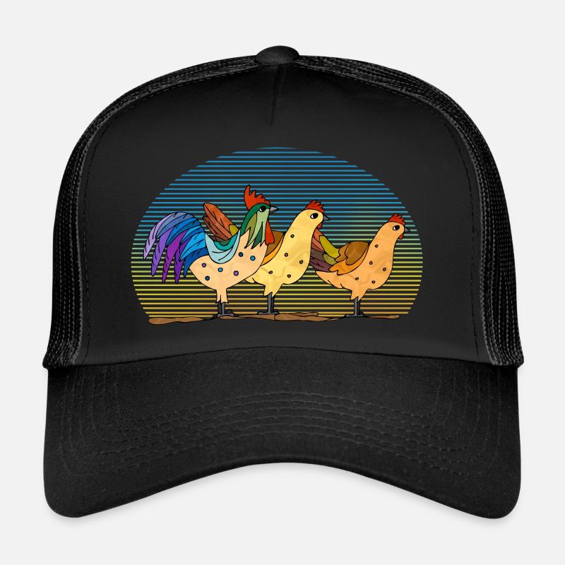 Hens and rooster Trucker Cap