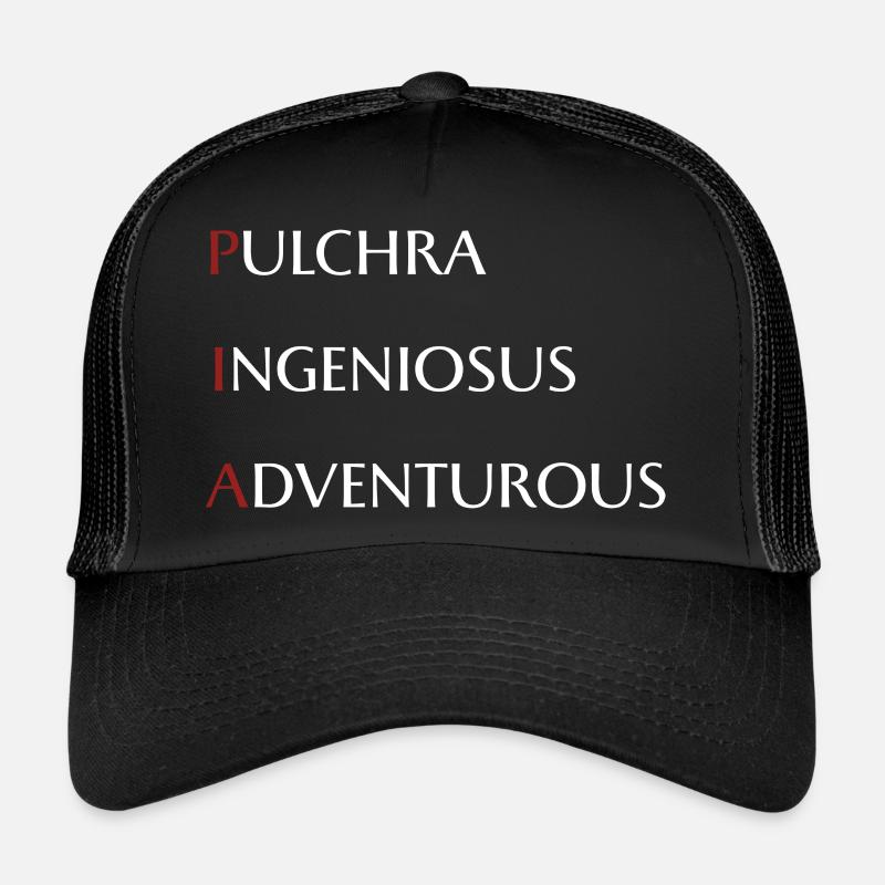 Pia - Trucker Cap - Schwarz/Schwarz