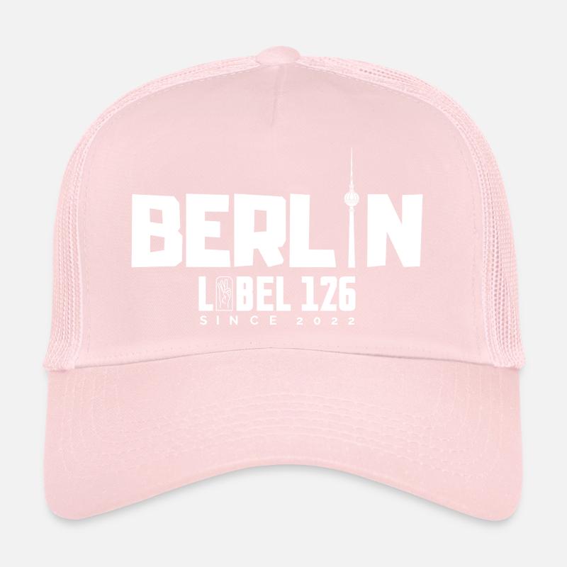 BERLIN with TV Tower Label 126 Trucker Cap
