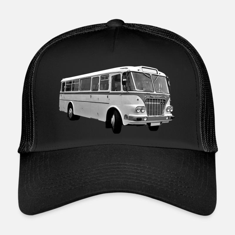 Ikarus 630 Bus Ungarn Ostalgie Oldtimer - Trucker Cap - Schwarz/Schwarz