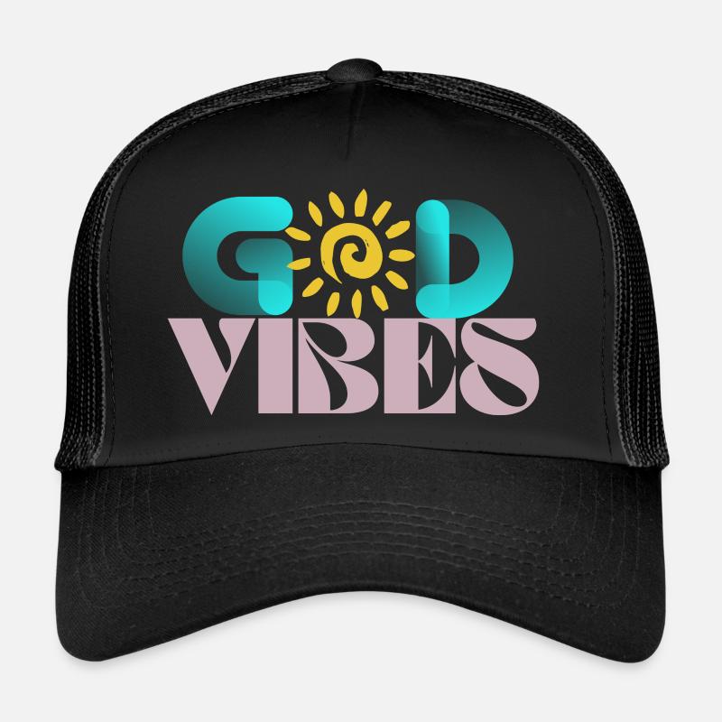 GodVibes - Trucker Cap - Schwarz/Schwarz