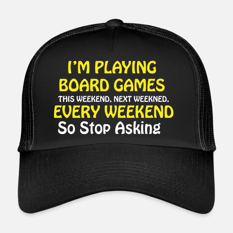 Boardgame Chess Backgammon Game Night Trucker Cap