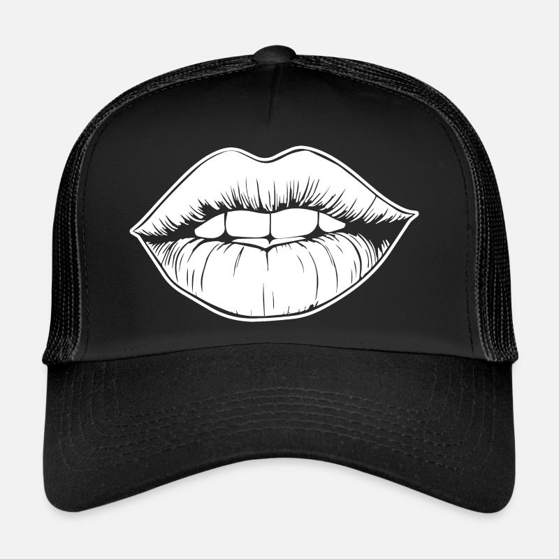 Lèvres, bouche, baisers lèvres Casquette trucker 
