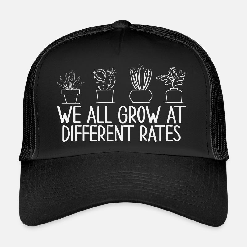 Nous grandissons tous à des rythmes différents Casquette trucker 