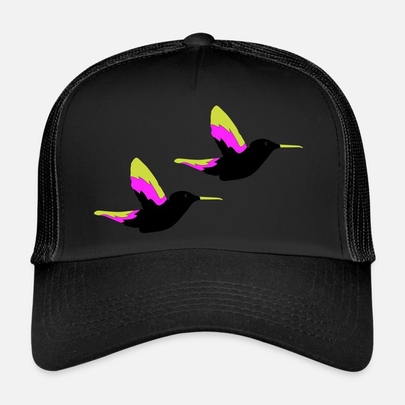 kolibri birds - Trucker Cap - Schwarz/Schwarz