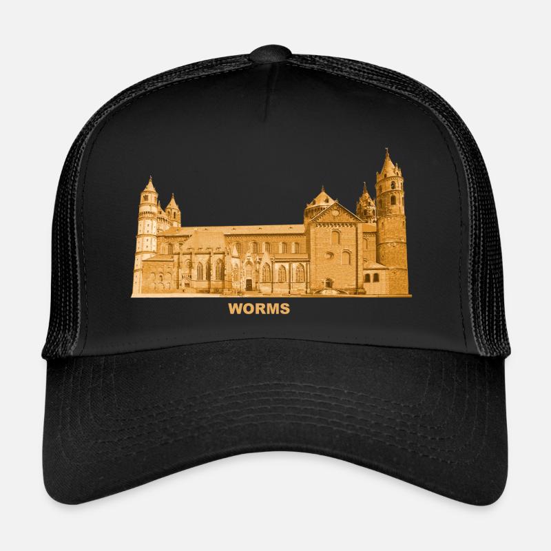 Worms Cathedral St. Peter Rhine Rhineland-Palatinate - Trucker Cap - black/black