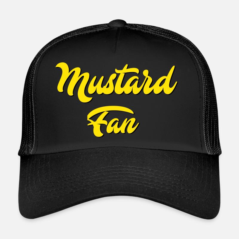 Éventail de moutarde - Casquette trucker  - noir/noir