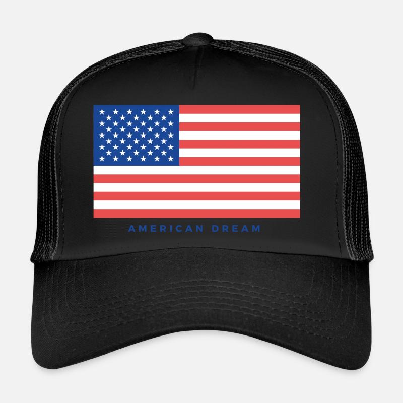 Amerikanischer Traum - Trucker Cap - Schwarz/Schwarz