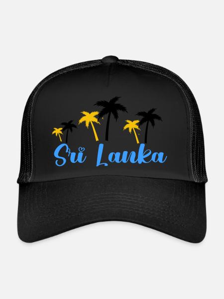 Sri Lanka 1 - Casquette trucker  - noir/noir - Devant
