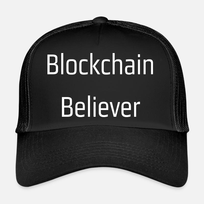 Adepte de la blockchain - Casquette trucker - noir/noir