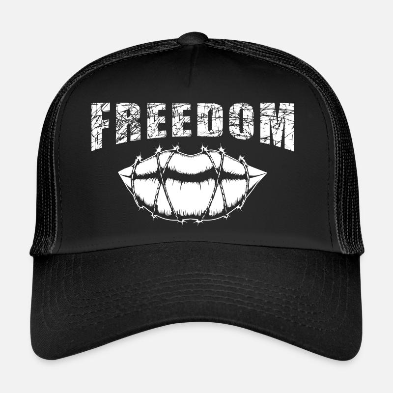 Freedom Freedom - Lips in Barbed Wire Trucker Cap