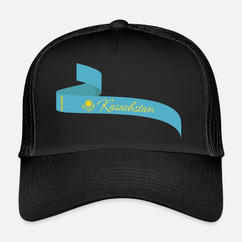 Kasachstan - Trucker Cap - Schwarz/Schwarz