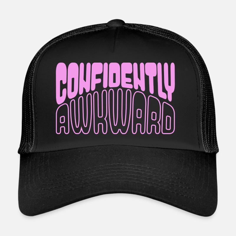 Confidently awkward in pink - Trucker Cap - black/black