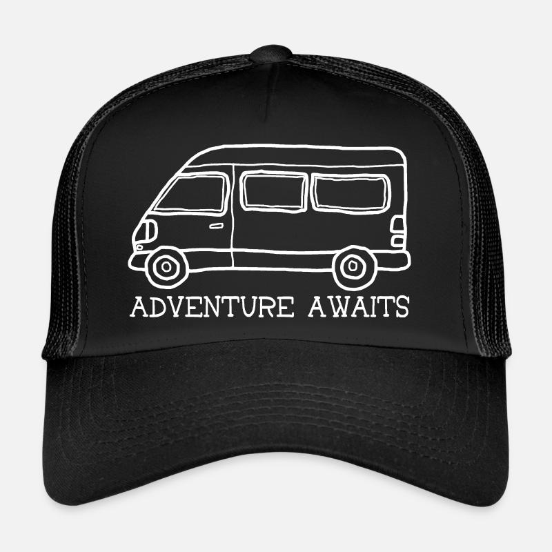 L’aventure vous attend - Casquette trucker  - noir/noir