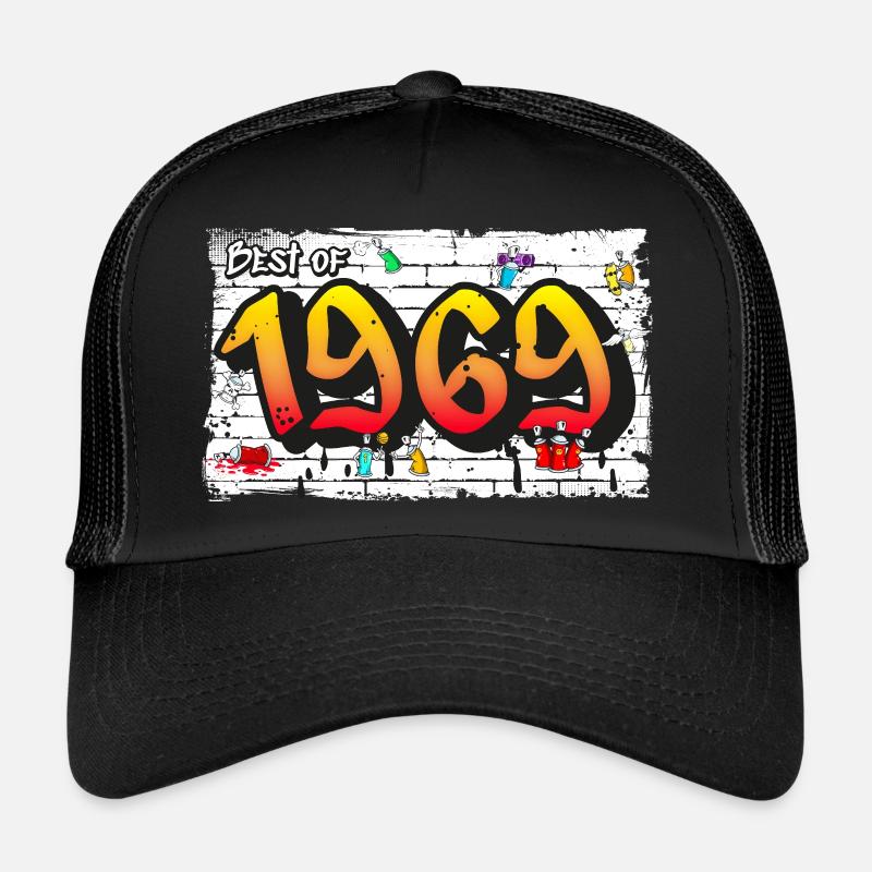 Retro vibes 1969 Graffiti – 56 ans d’audace Casquette trucker 