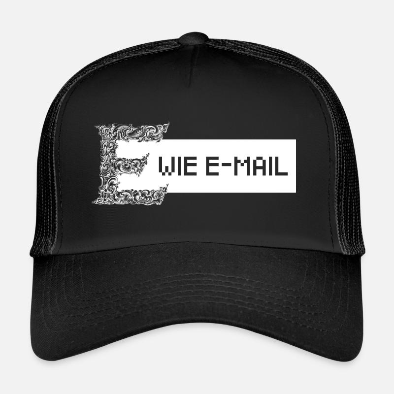 E wie E-Mail (weiß) Trucker Cap