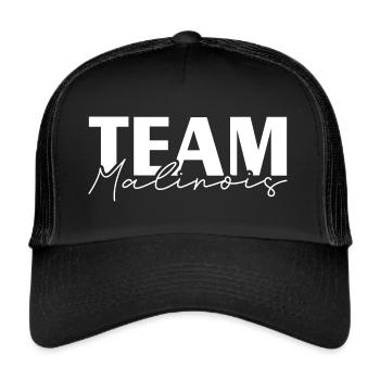 TEAM MALINOIS Wilsigns IGP Hundesport Hunde - Trucker Cap - Schwarz/Schwarz - Vorne
