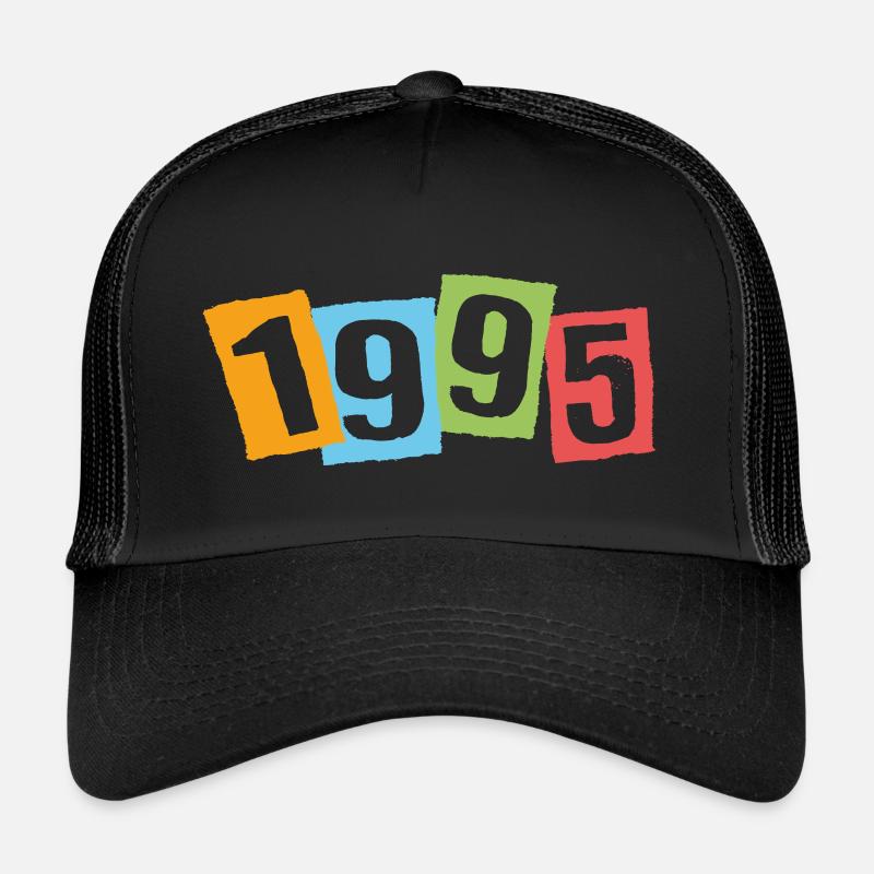 Né en 1995 – Anniversaire avec de grands numéros colorés Casquette trucker 