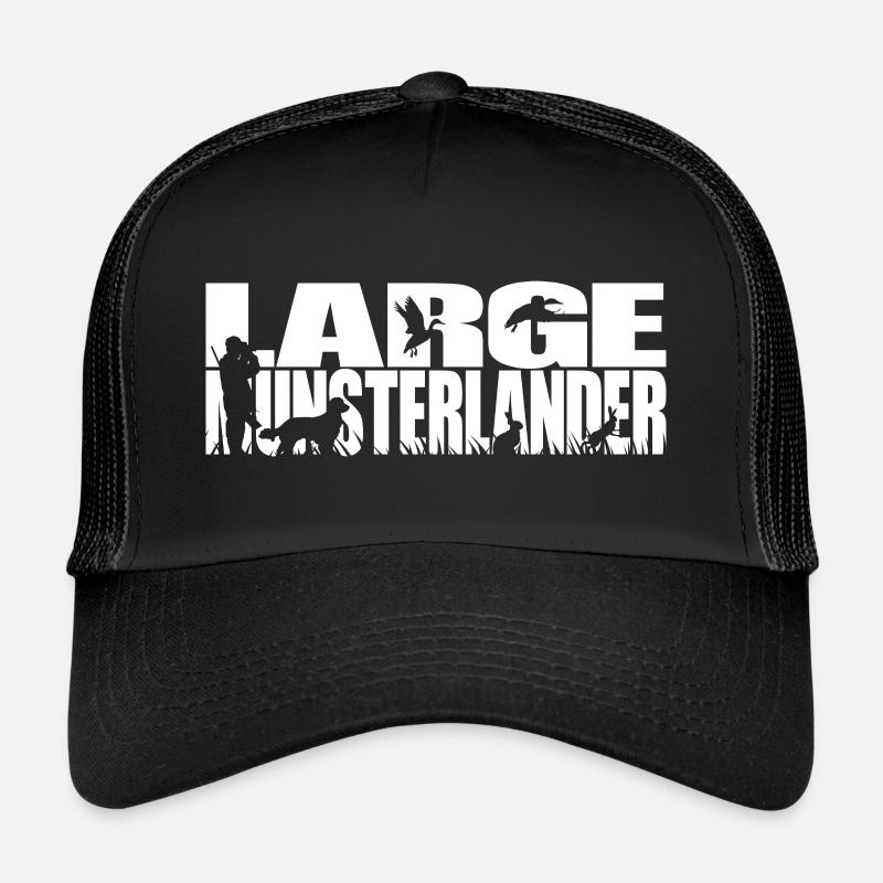 LARGE MUNSTERLANDER Jagdhunde Jagdhund Wilsigns - Trucker Cap - Schwarz/Schwarz