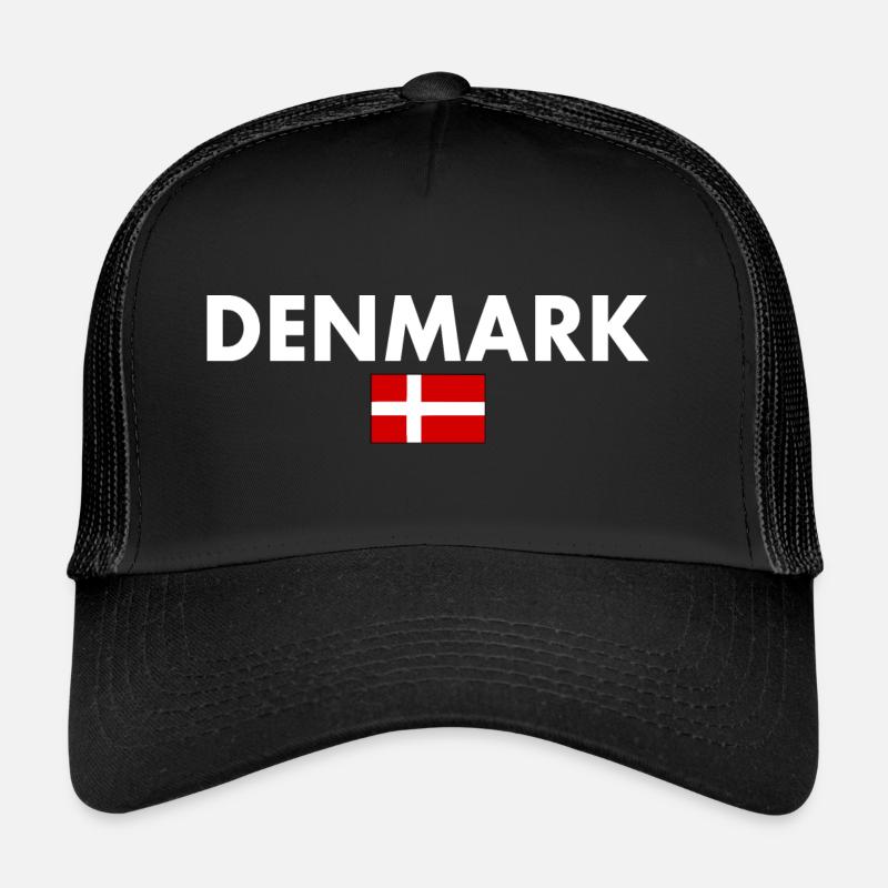 Dänemark - Trucker Cap - Schwarz/Schwarz
