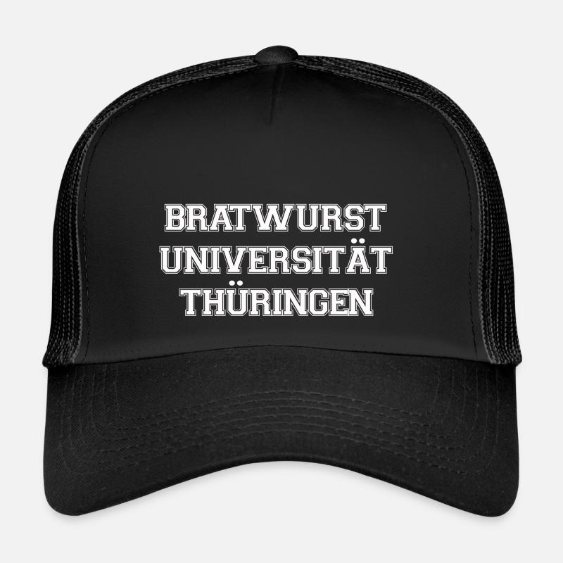 Bratwurst Universität - Trucker Cap - Schwarz/Schwarz