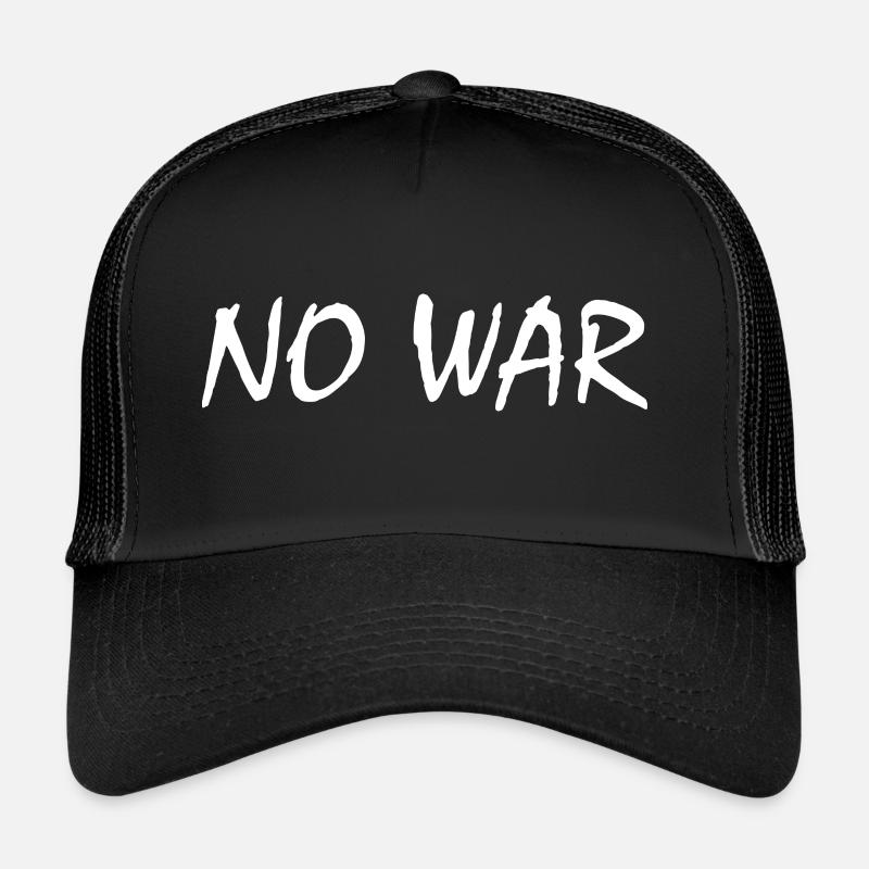 No war - Trucker Cap - Schwarz/Schwarz