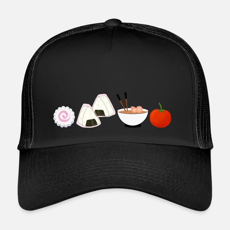 NaruSasu SasuNaru design mit Ramen, Onigiri Tomate Trucker Cap