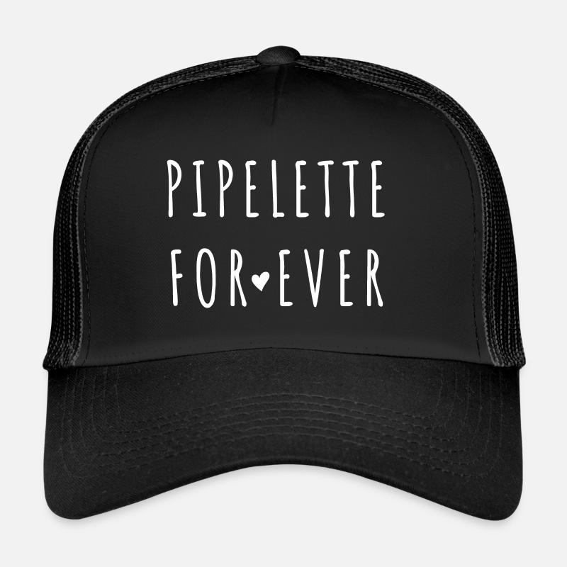 Pipilette for ever - Trucker Cap - Schwarz/Schwarz