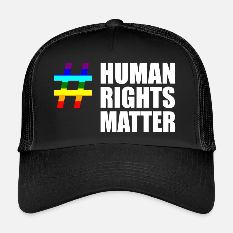 Human rights matter rainbow - Trucker Cap - black/black