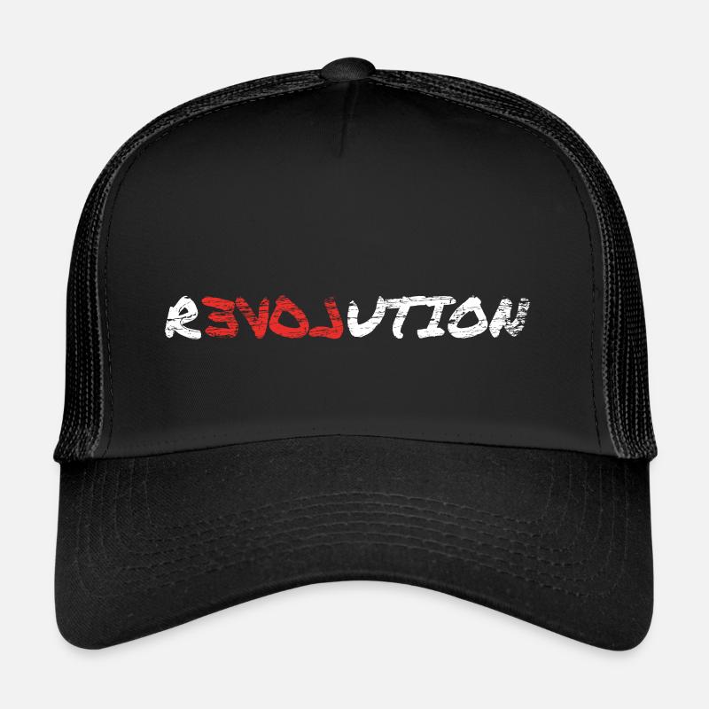 Révolution - Casquette trucker  - noir/noir