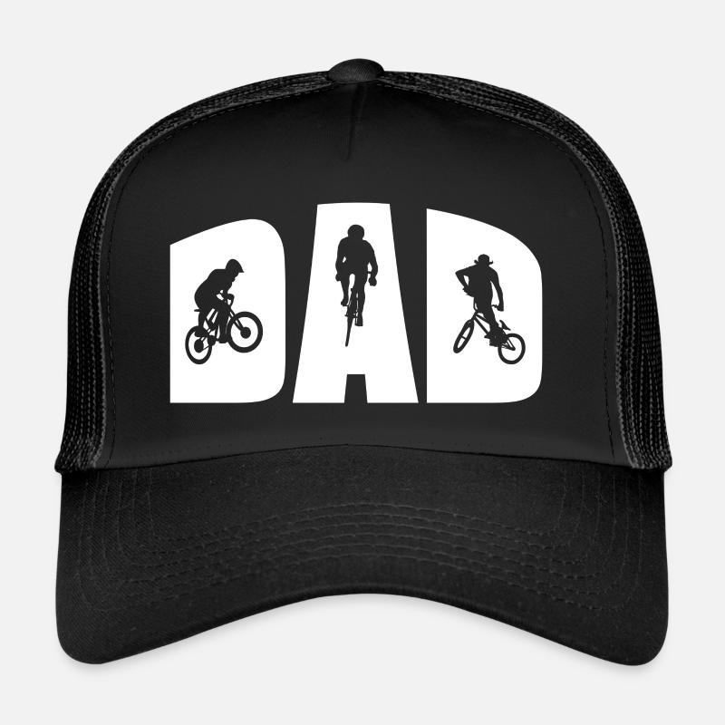 Cadeau de papa de cyclisme - Casquette trucker  - noir/noir