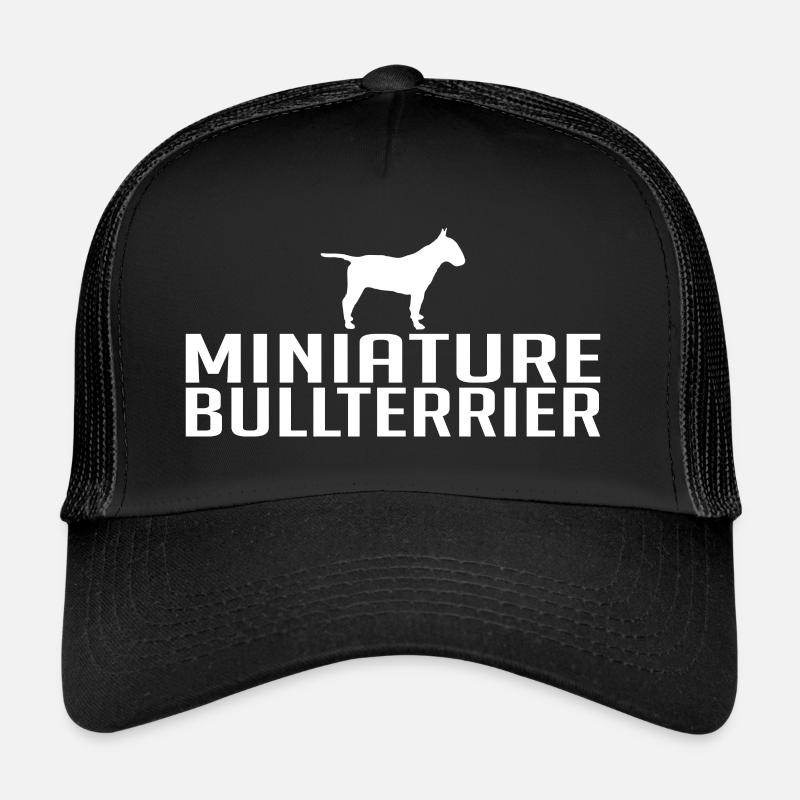 Miniature Bullterrier Hunderasse Hunde Wilsigns - Trucker Cap - Schwarz/Schwarz