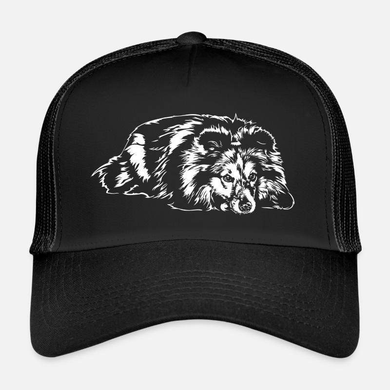 SHETLAND SHEEPDOG SHELTIE Chiens Portrait Wilsigns Casquette trucker 