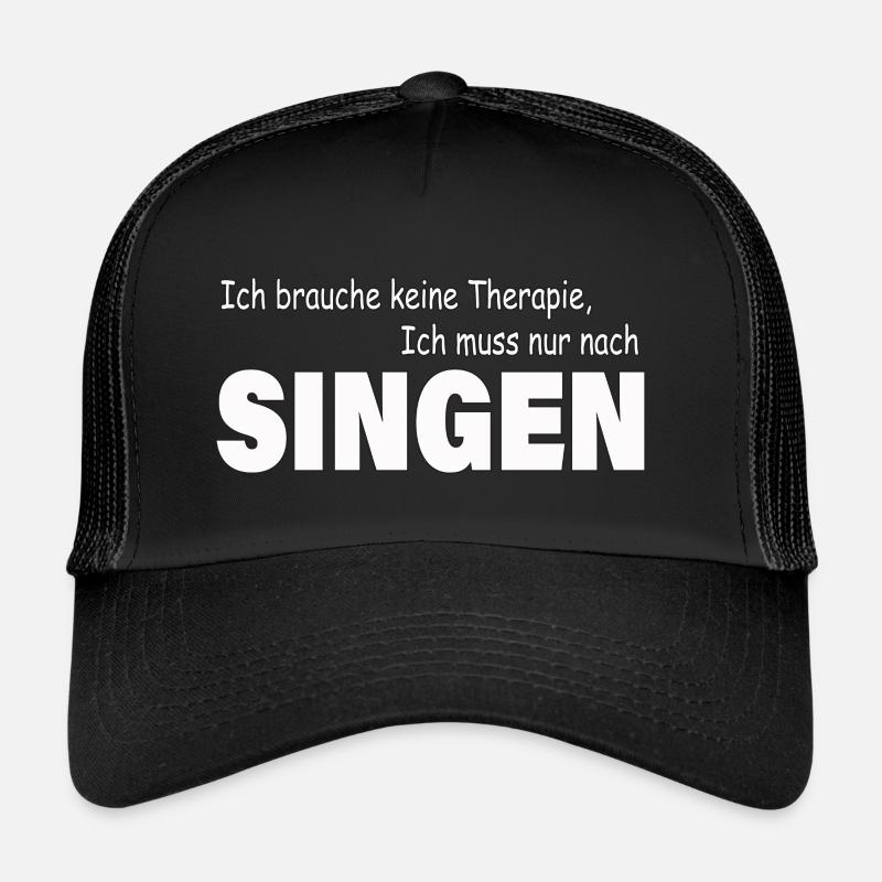 Therapie SINGEN - Trucker Cap - Schwarz/Schwarz