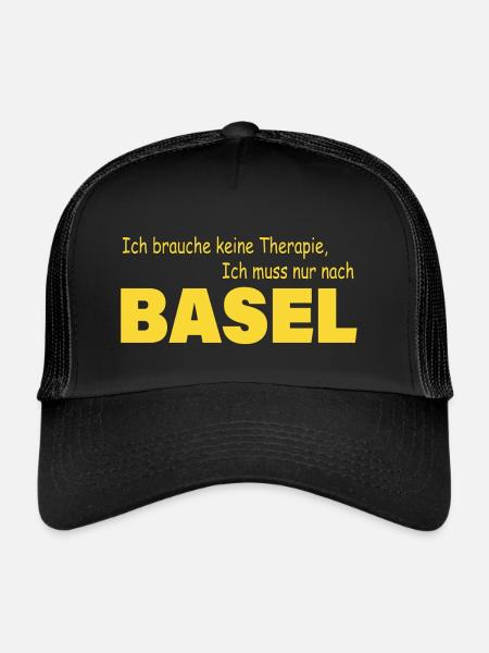 Therapie BASEL - Trucker Cap - Schwarz/Schwarz