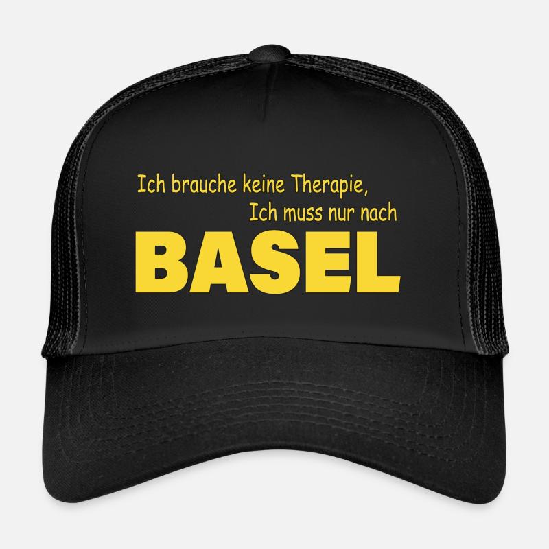 Therapie BASEL - Trucker Cap - Schwarz/Schwarz