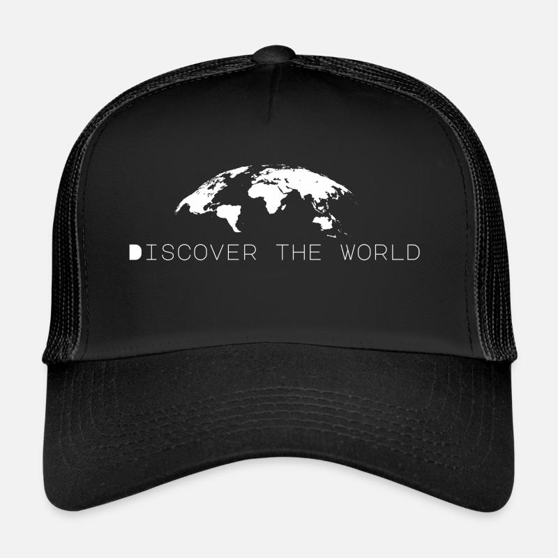 Entdecken Sie die Welt - Trucker Cap - Schwarz/Schwarz