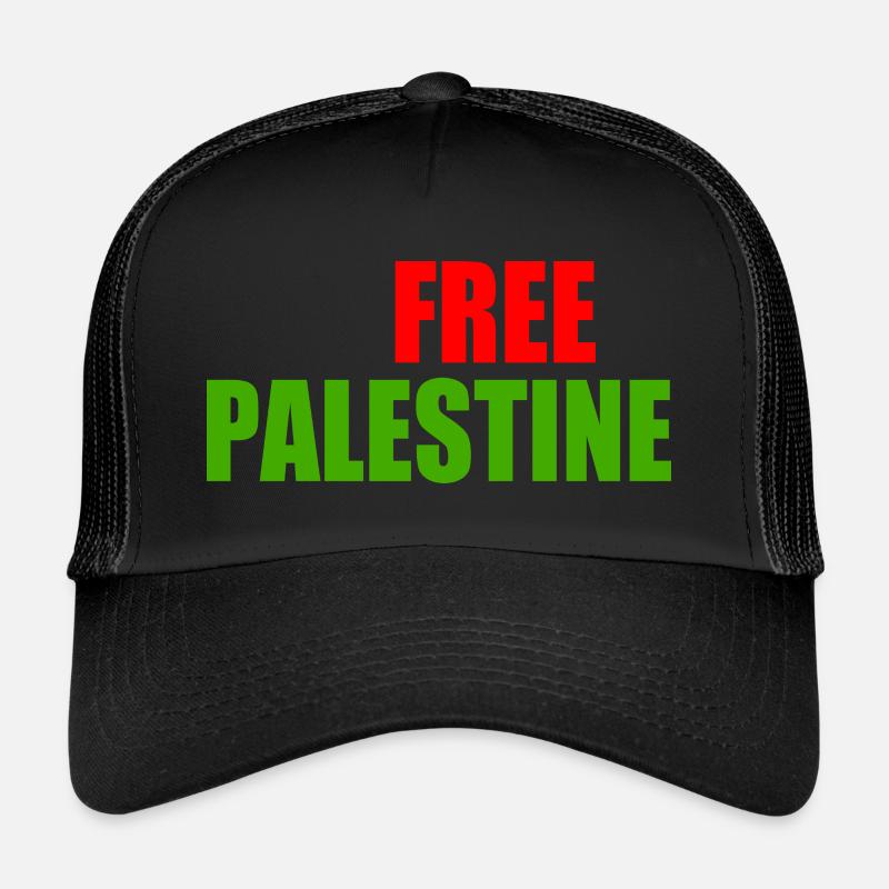 Free palestine - Trucker Cap - Schwarz/Schwarz