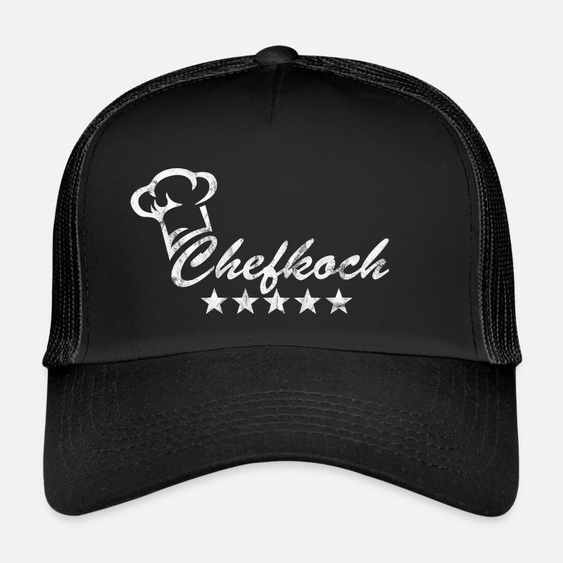 Chef Star Chef Chef's Hat 5 Star Chef Grunge Trucker Cap