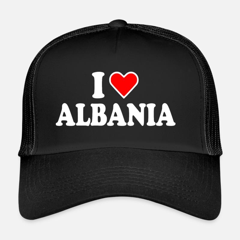 Albanien - Trucker Cap - Schwarz/Schwarz