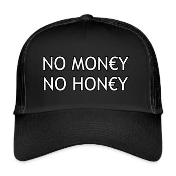 no money - Casquette trucker  - noir/noir - Devant