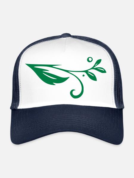 Vigne s’épanouit - Casquette trucker  - blanc/marine - Devant