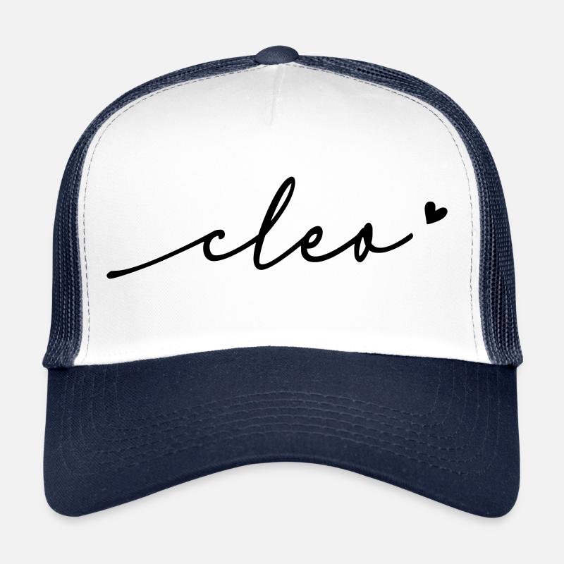 Cleo Cursive Name Trucker Cap