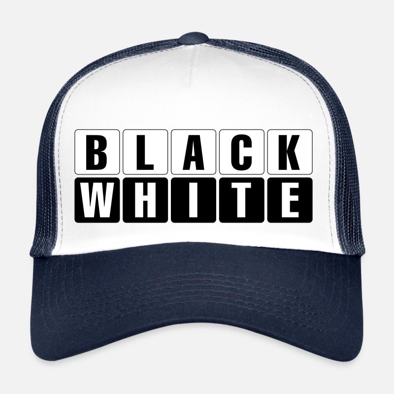 Black and White Trucker Cap