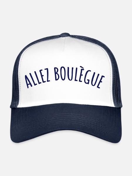 Boulègue expression Sud de la France - Casquette trucker  - blanc/marine - Devant