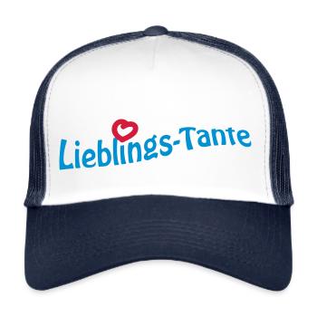 Lieblingstante - Trucker Cap - Weiß/Navy - Vorne