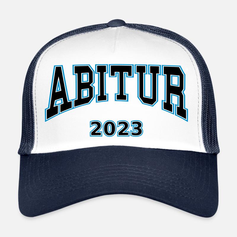 Abitur 2023 Abi 23 Abishirt Farbwechsel - Trucker Cap - Weiß/Navy