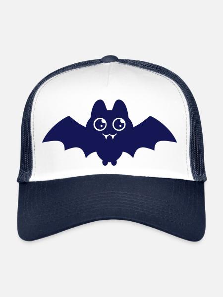 Bat - Trucker Cap - white/navy - Front