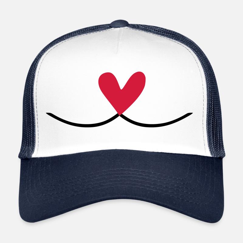 Herz Verbindung Linie Trucker Cap