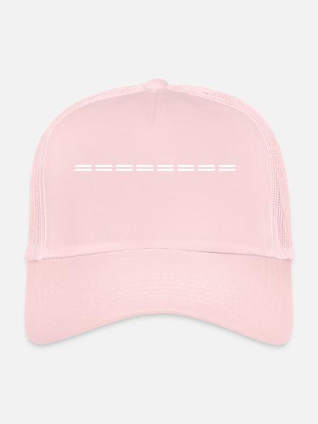 Line dashed - Trucker Cap - pale pink - Front